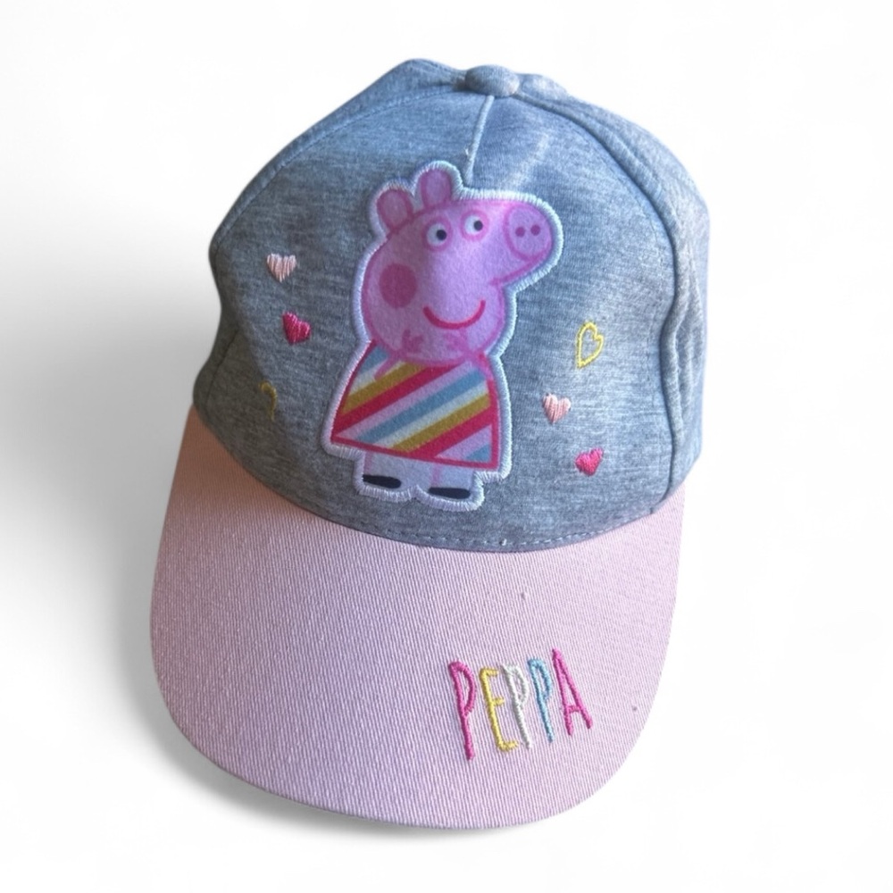 Peppa Pig colorful embroidery toddler hat adjustable Peppa pink cotton RARE